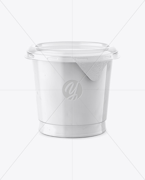 325g Yogurt Cup Mockup - Front View - Free Download Images High Quality