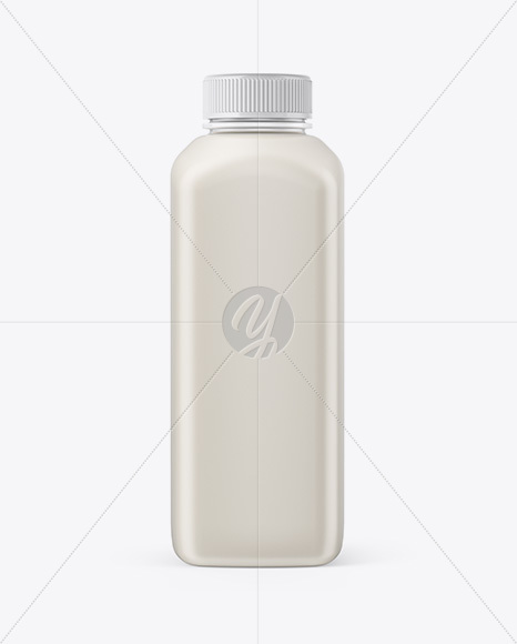 Plastic Milk Bottle Mockup - Front View