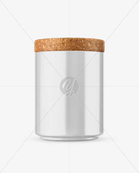 Glossy Tin Box With Cork Mockup