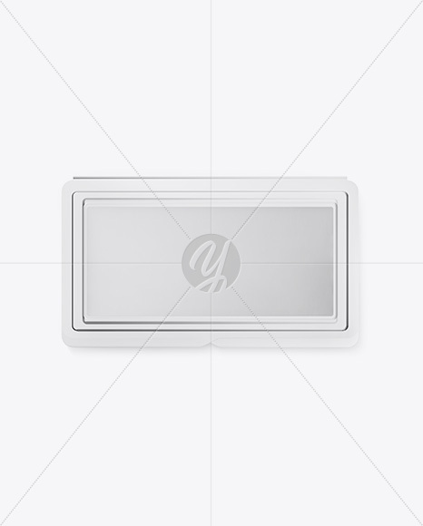 Closed Transparent Box with Lashes Mockup - Top View