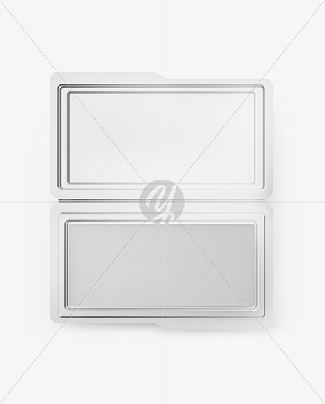 Opened Transparent Box with Lashes Mockup - Top View