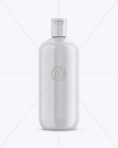 Glossy Plastic Cosmetic Bottle Mockup