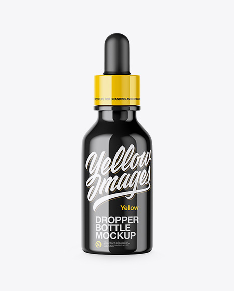 Glossy Bottle With Dropper Mockup