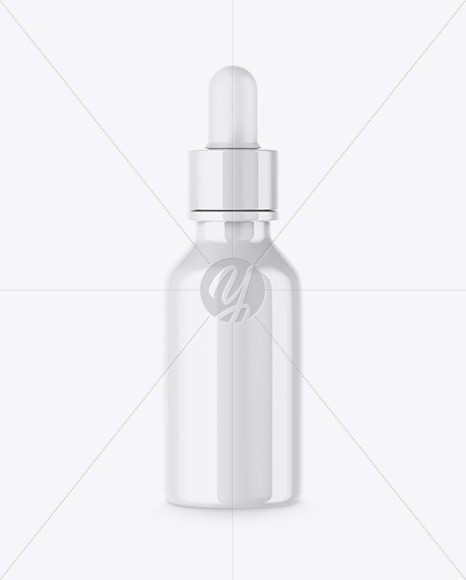 Glossy Bottle With Dropper Mockup