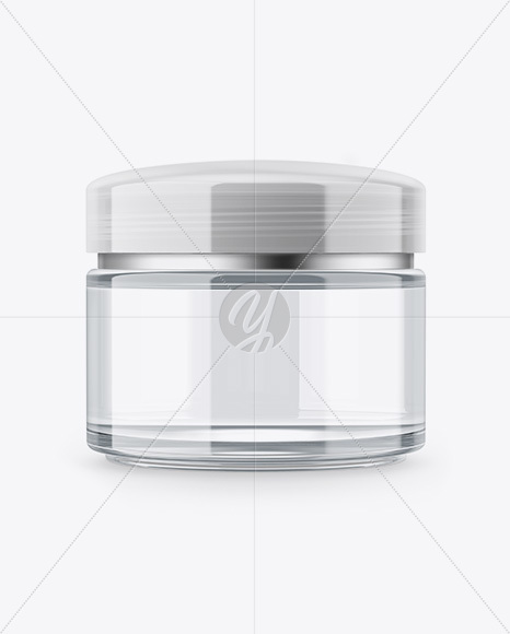 Clear Cosmetic Jar Mockup