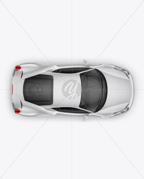 Ferrari 458 Italia Mockup - Top view