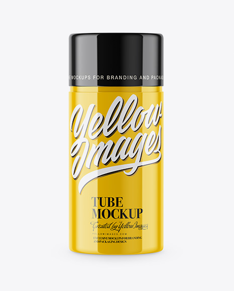 Glossy Tube Mockup - Snacks packaging mockup