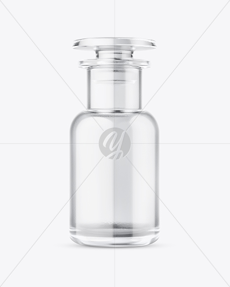 Clear Glass Vodka Bottle Mockup