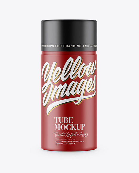 Matte Tube Mockup - Snacks packaging mockup