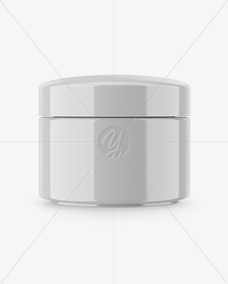 Glossy Cosmetic Jar Mockup Glossy Cosmetic Jar Mockup