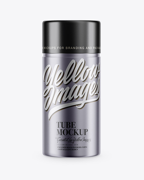 Metallic Tube Mockup - Snacks packaging mockup