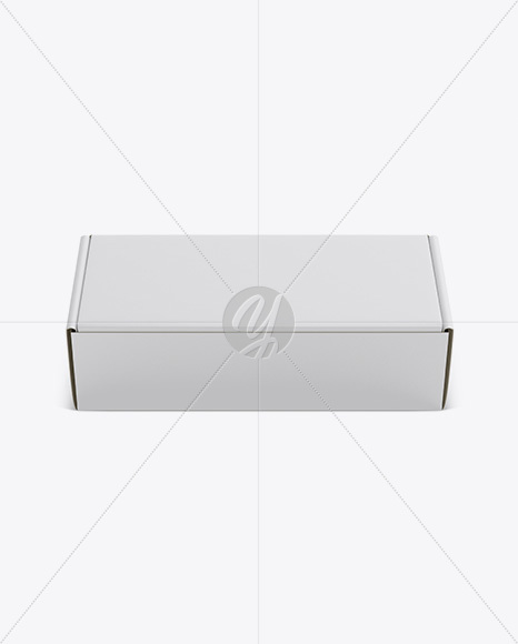 Matte Paper Box Mockup - Front View (High-Angle Shot)