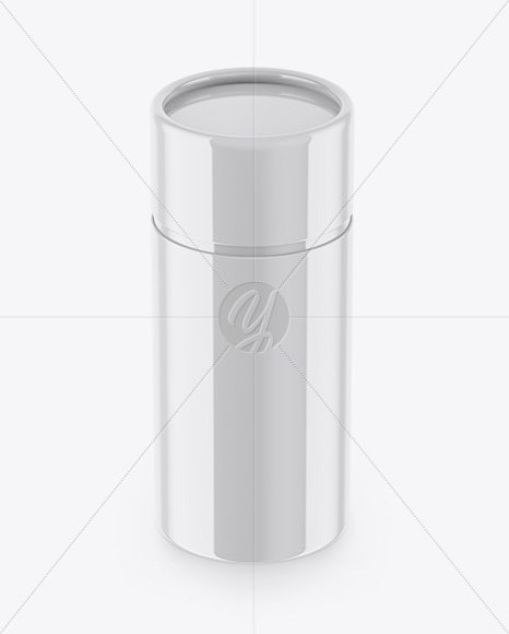 Glossy Tube Mockup - High-Angle Shot