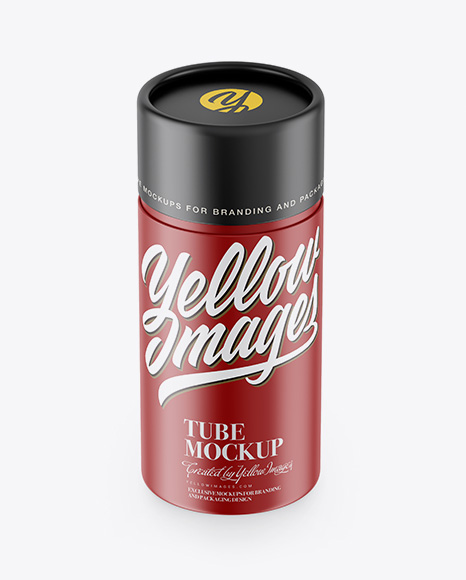 Matte Tube Mockup - High-Angle Shot - Snacks packaging mockup