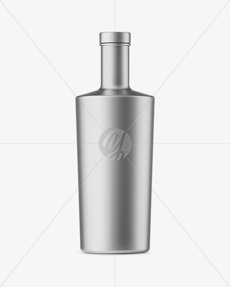 700ml Matte Metallic Bottle Mockup