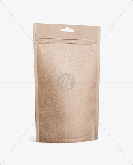 Kraft Stand-Up Pouch Mockup - Half Side View