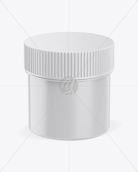 Plastic Jar Mockup - Front View (High-Angle Shot)