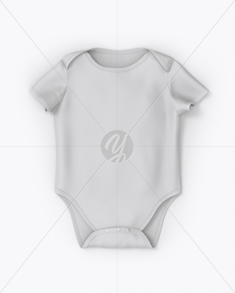 Baby Bodysuit Mockup - Top View