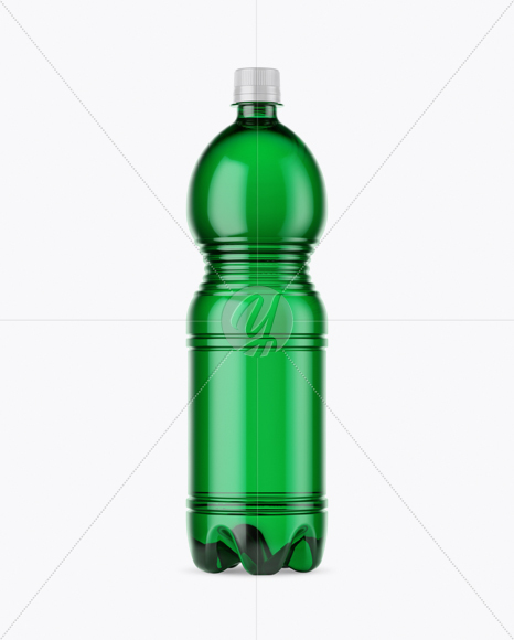 1.5L Green Plastic Drink Bottle Mockup