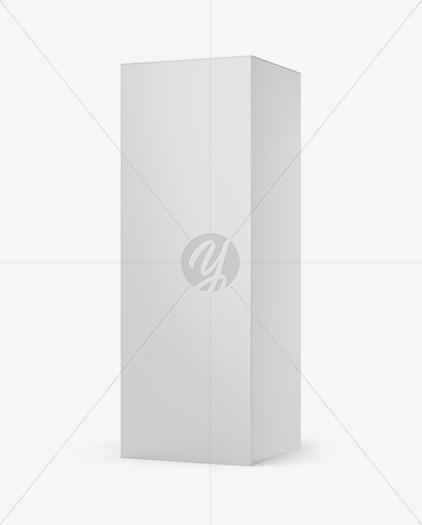 Textured Box Mockup - Half Side View