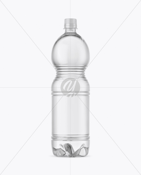 1.5L Clear Plastic Water Bottle Mockup