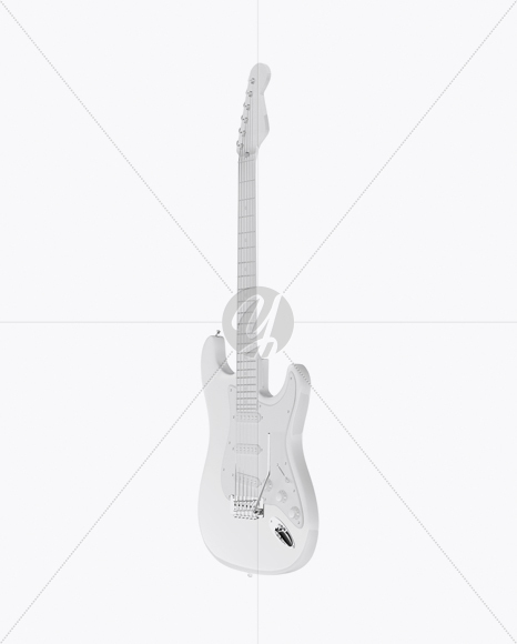 Electric Guitar Mockup - Half Side View