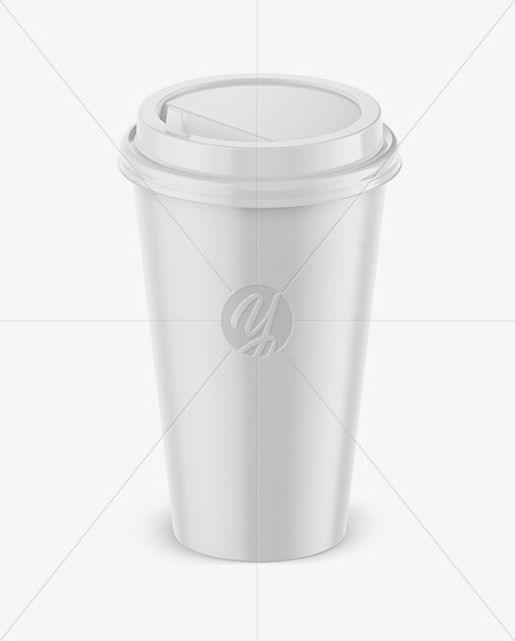 Coffee Cup Mockup - Front View (High-Angle Shot)