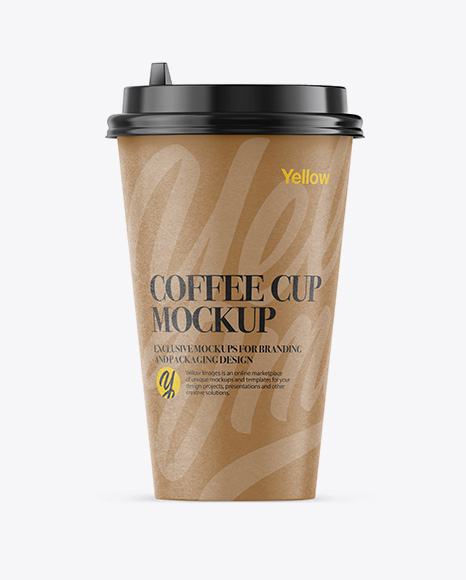 Paper Coffee Cup Mockup - Front View - Kraft+Paper+Coffee+Cup+Mockup+-+Front+View+in+Cup+