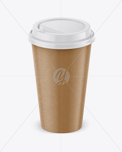 Paper Coffee Cup Mockup - Front View (High-Angle Shot)