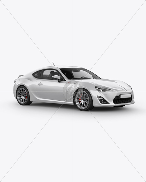 Toyota GT86 Mockup - Half Side View - Free Download Images High Quality