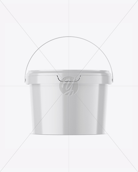 Glossy Plastic Bucket Mockup