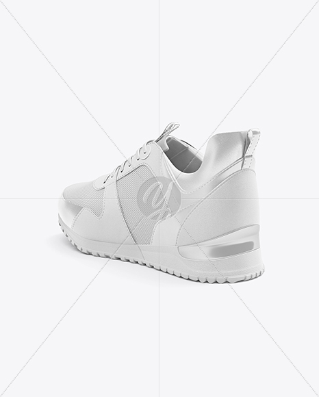 Sneaker Mockup - Back Half Side View