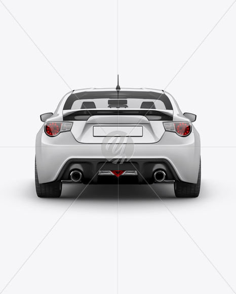 Toyota GT86 Mockup - Back View - Free Download Images High Quality PNG