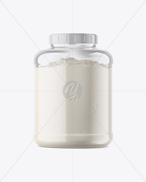 Clear Protein Jar Mockup