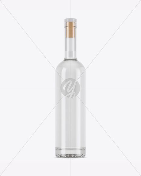 Clear Glass Grappa Bottle Mockup