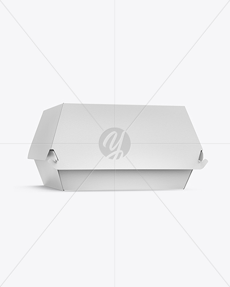 Burger Box Mockup - Half Side View