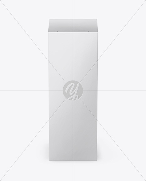 Paper Box Mockup - Front View (High Angle Shot)