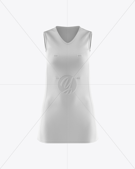 Netball Dress HQ Mockup - Front View