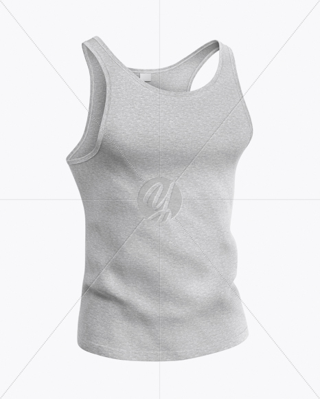 Melange Tank Top Mockup - Half Side View