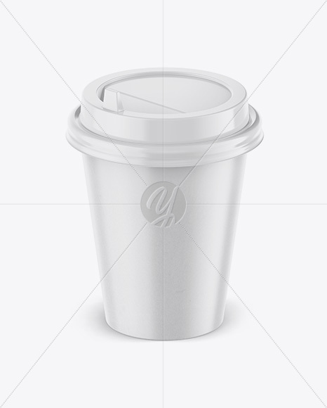 Coffee Cup Mockup - Front View (High-Angle Shot)