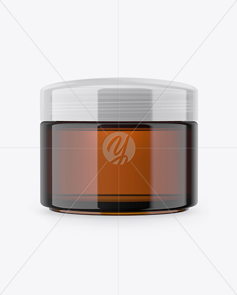 Amber Cosmetic Jar Mockup