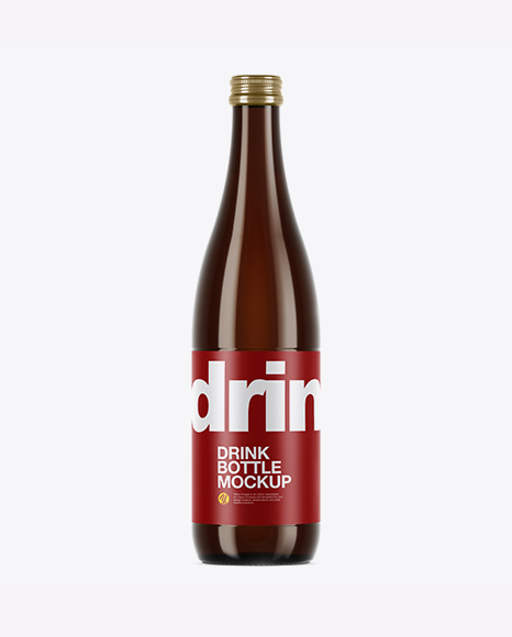Amber Glass Bottle Mockup