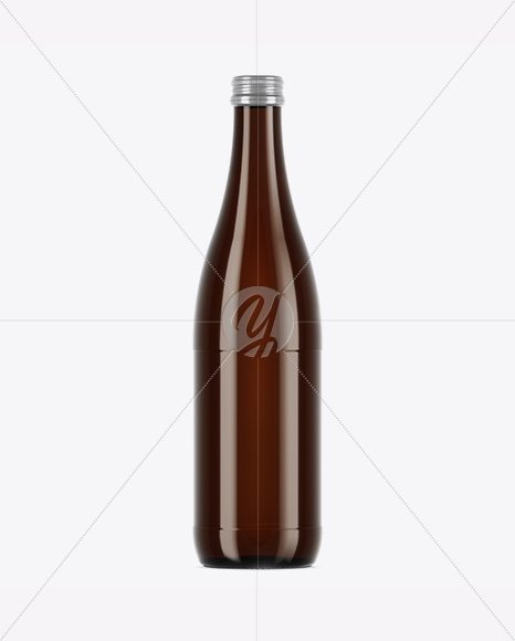 Amber Glass Bottle Mockup