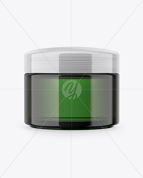 Green Cosmetic Jar Mockup Green Cosmetic Jar Mockup