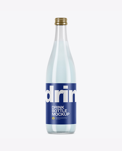 Clear Glass Blue Drink Bottle Mockup - Fanny+Pack,+Classic+Blue+Abstract