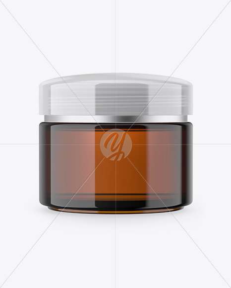 Amber Cosmetic Jar Mockup Amber Cosmetic Jar Mockup