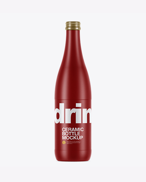 Matte Ceramic Bottle Mockup
