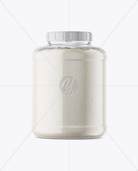 Clear Protein Jar Mockup