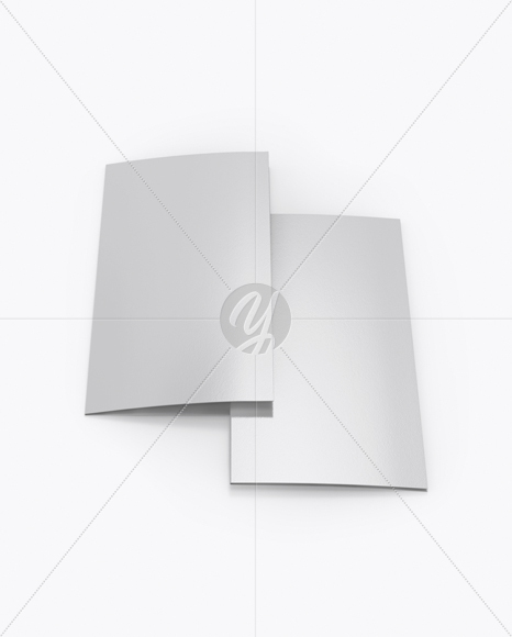 2xDL Brochures Mockup (High-Angle Shot)