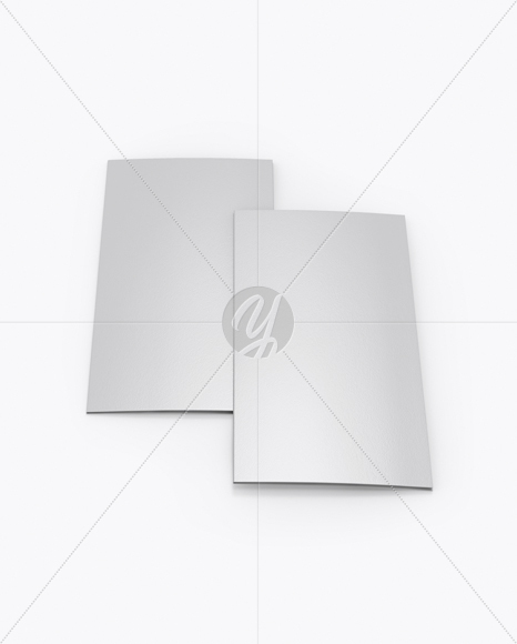 2xDL Brochures Mockup (High-Angle Shot)